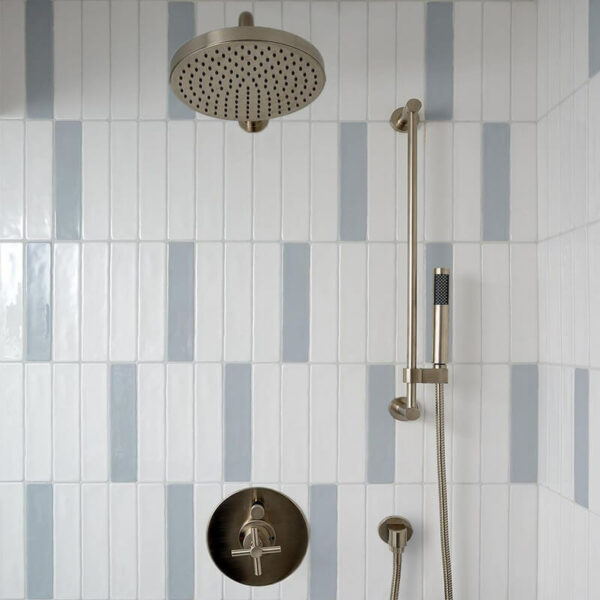 Piastrella Mix Naturale and Acqua white blue bathroom shower accent wall tile decor toronto ontario