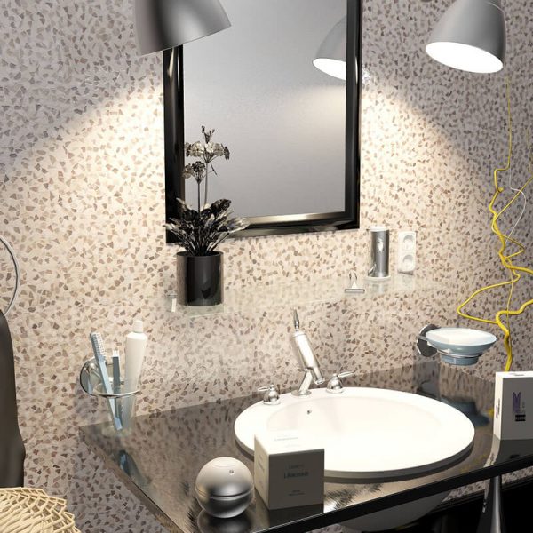 pierre wall tile floor accent fireplace decor flat pebble bathroom shower toronto